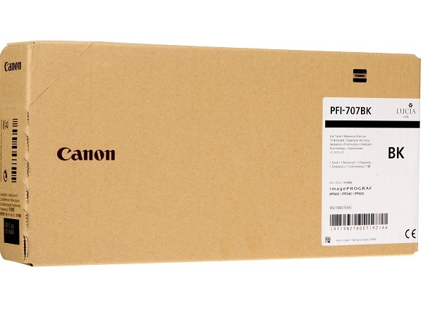 Canon 9821B001 (PFI-707BK) 700 ml Black Ink Cartridge