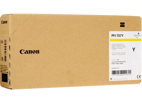 Canon 9824B001 (PFI-707Y) 700 ml Yellow Ink Cartridge
