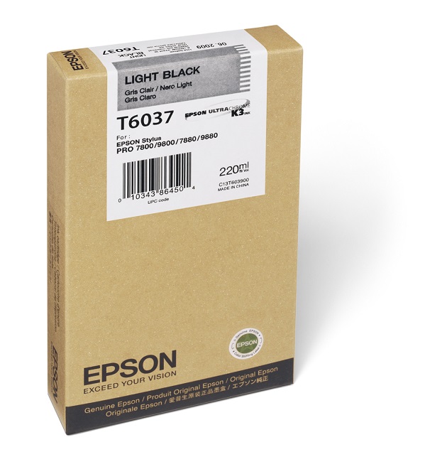 Epson T603700 Light Black Ink Cartridge