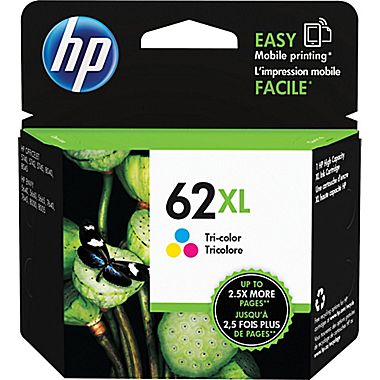 HP C2P07AN (HP 62XL) High Yield Tri-Color Ink Cartridge
