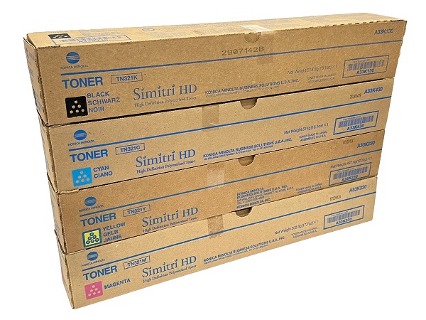 Konica Minolta Bizhub TN321 Complete Toner Cartridge Set