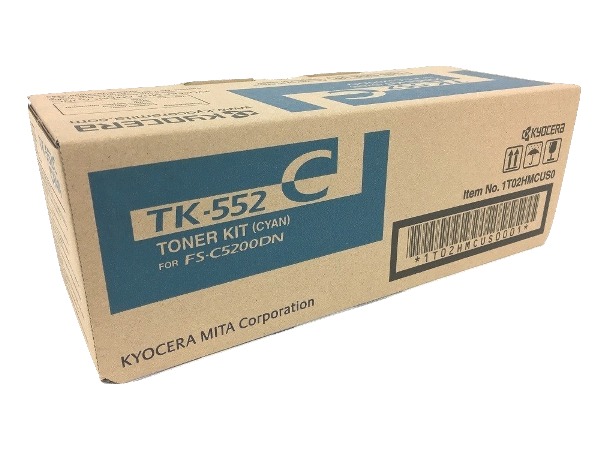 Kyocera TK-552C (TK552C) Cyan Toner Cartridge