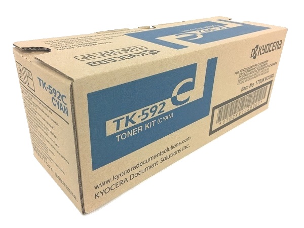 Kyocera TK-592C (TK592C) Cyan Toner Cartridge