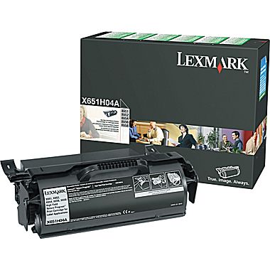 Lexmark X651H04A Return Program High-Yield Black Toner Cartridge For Label Applications