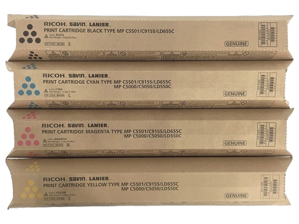 Ricoh MP-C5501 Complete Toner Cartridge Set