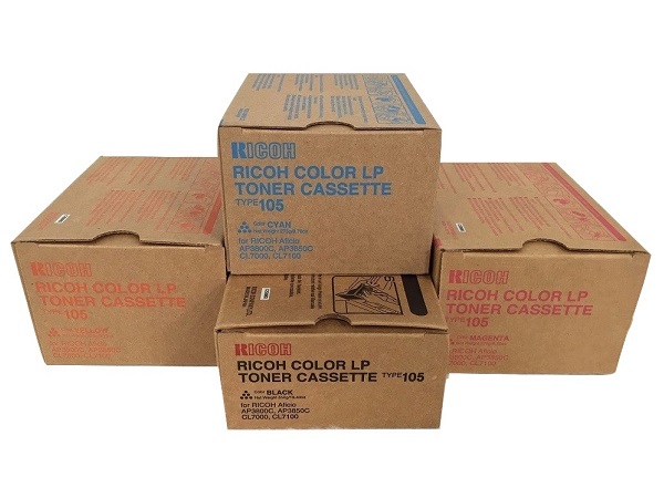 Ricoh Type 105 Complete Color Toner Cartridge Set