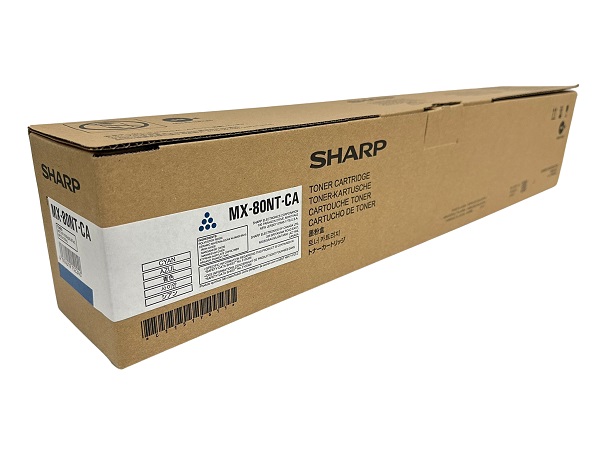 Sharp MX-80NT-CA (MX80NTCA) Cyan Toner Cartridge