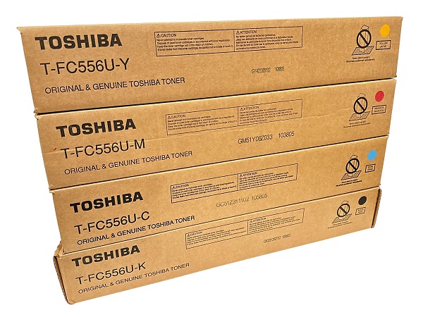 Toshiba TFC556U (C,M,Y,K) Complete Toner Cartridge Set