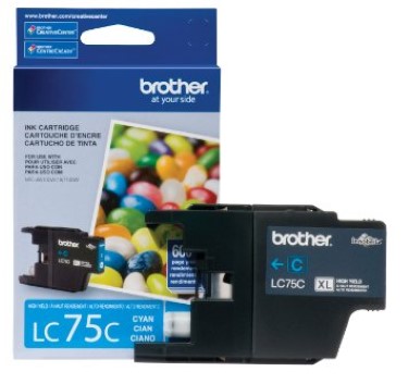 Brother LC-75C (LC75C) High Yield Cyan Ink Cartridge