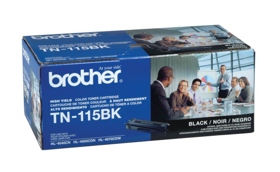 Brother TN-115BK Black Toner Cartridge - High Yield