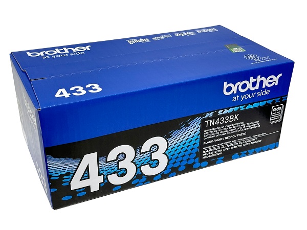 Brother TN-433BK (TN433BK) Black High Yield Toner Cartridge