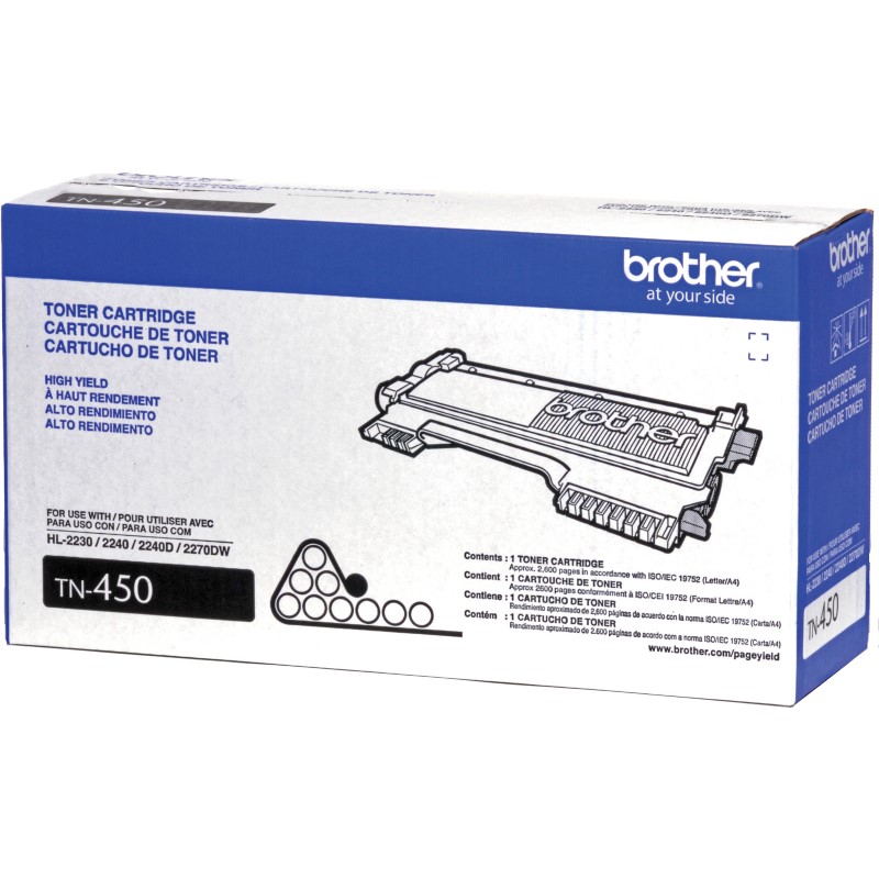 Brother TN450 (TN-450) Black Toner Cartridge - High Yield