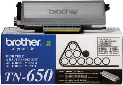 Brother TN-650 Black Toner Cartridge (TN-650)