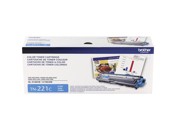 Brother TN-221C (TN221C) Cyan Toner Cartridge