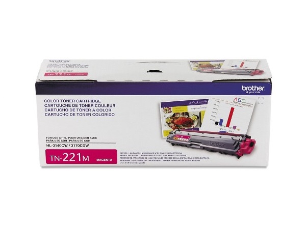 Brother TN-221M (TN221M) Magenta Toner Cartridge