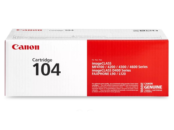 Canon 0263B001AA (Cartridge 104) Black Toner Cartridge