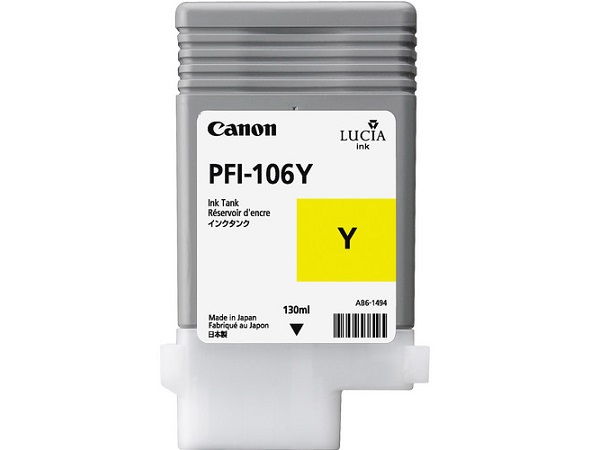 Canon 6624B001 (PFI-106Y) Yellow Inkjet Cartridge (Tank)
