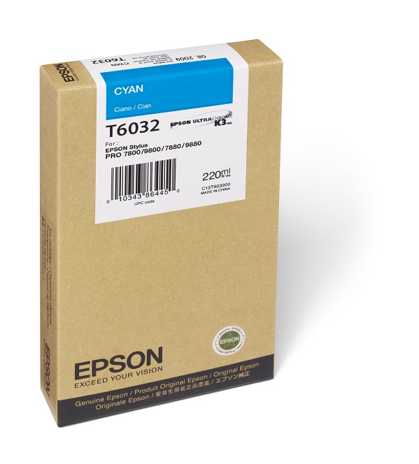 Epson T603200 Cyan Ink Cartridge