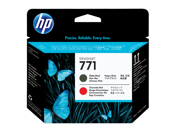 HP CE017A (771) Matte Black, Chromatic Red Printheads