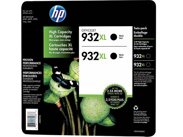 HP CR315BN Black Ink Cartridge Twin Pack