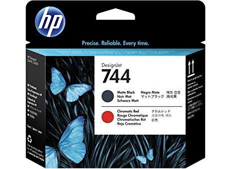 HP F9J88A (744) Matte Black and Chromatic Red Printhead