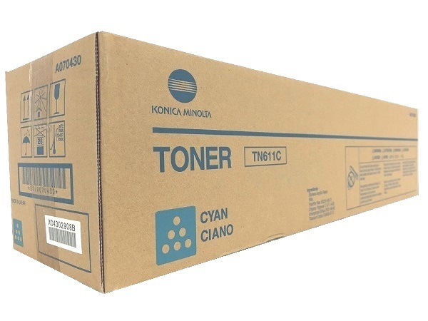 Konica Minolta A070430 (TN611C) Cyan Toner Cartridge