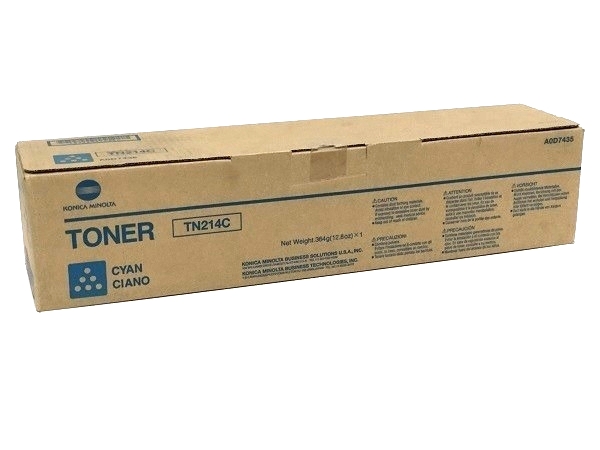 Konica Minolta A0D7435 (TN214C) Cyan Toner Cartridge