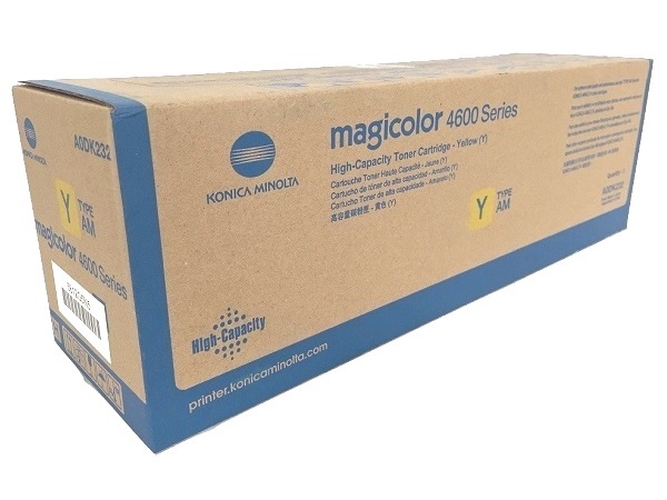 Konica Minolta A0DK232 Yellow Toner Cartridge - High Yield