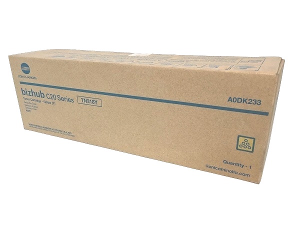 Konica Minolta A0DK233 (TN318Y) Yellow Toner Cartridge