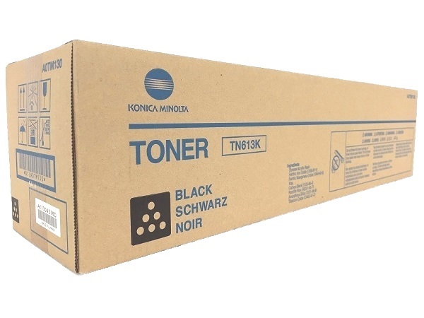 Konica Minolta TN613K Black Toner Cartridge lot of 2 