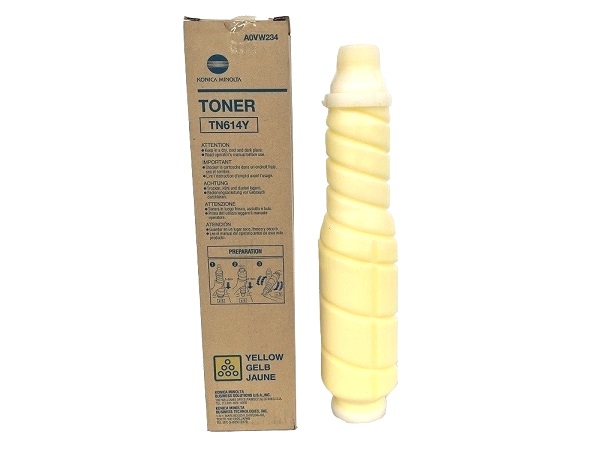 Konica Minolta A0VW234 (TN-614Y) Yellow Toner Cartridge