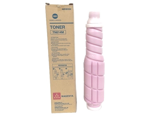 Konica Minolta A0VW334 (TN-614M) Magenta Toner Cartridge