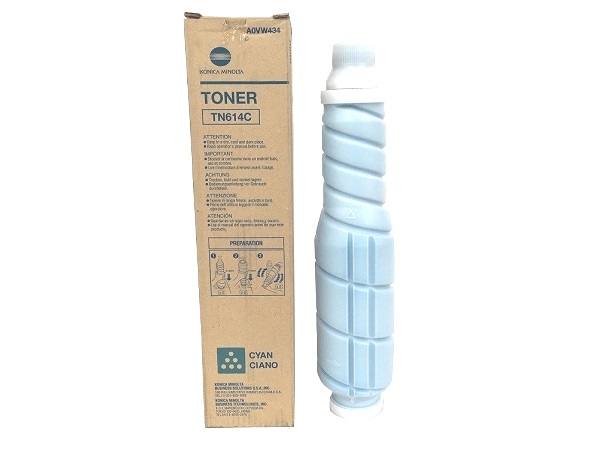 Konica Minolta A0VW434 (TN-614C) Cyan Toner Cartridge