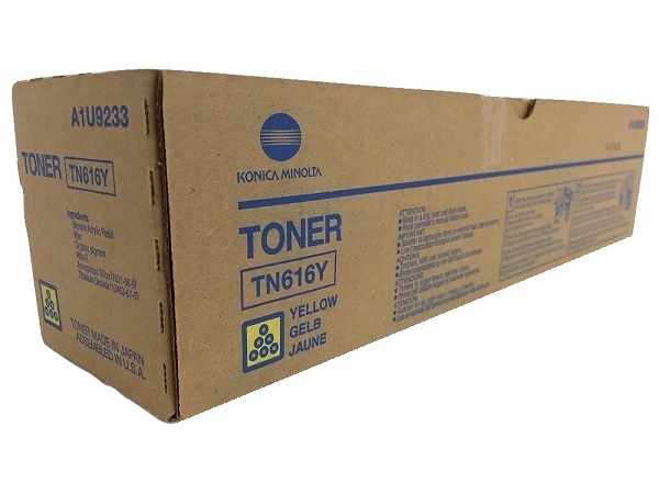 Konica Minolta A1U9233 (TN616Y) High Yield Yellow Toner Cartridge 41.8K Page Yield