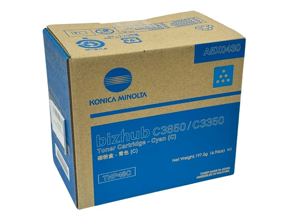 Konica Minolta A5X0430 (TNP-48C) Cyan Toner Cartridge