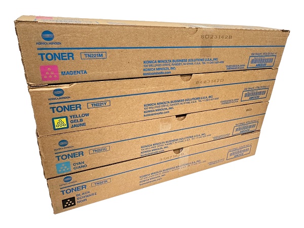 Konica Minolta TN221 Complete Toner Set