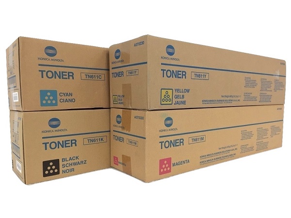 Konica Minolta Bizhub TN611 Complete Toner Cartridge Set