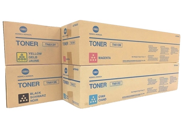 Konica Minolta Bizhub TN613 Complete Toner Cartridge Set