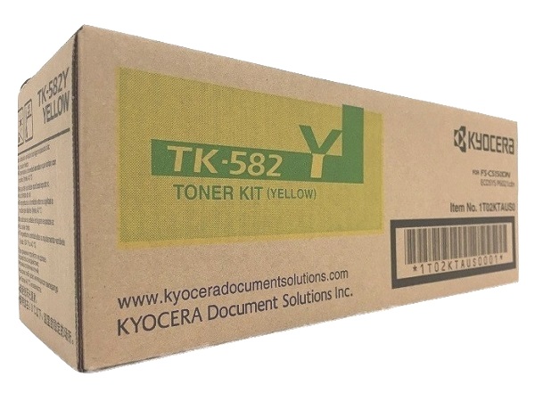 Kyocera TK-582Y (TK582Y) Yellow Toner Cartridge