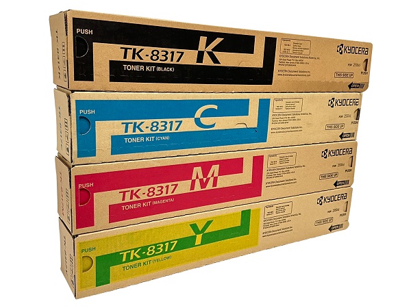 Kyocera TK-8317 (C,M,Y,K) Complete Toner Cartridge Set