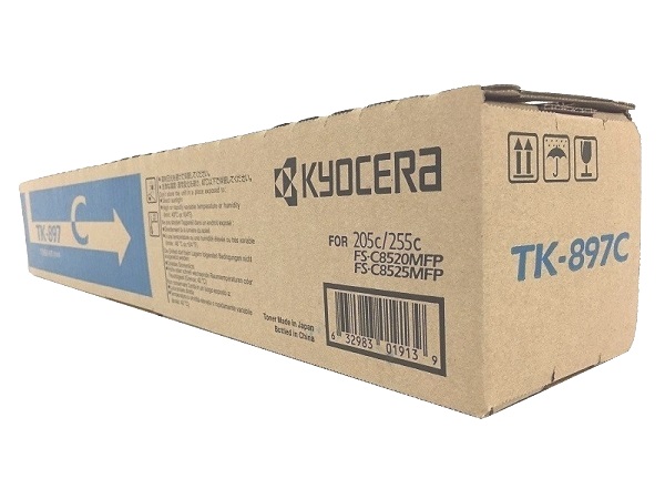 Kyocera TK-897C (TK897C) Cyan Toner Cartridge