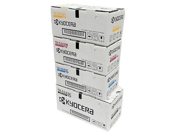 Kyocera TK-5242 (C,M,Y,K) Complete Toner Cartridge Set