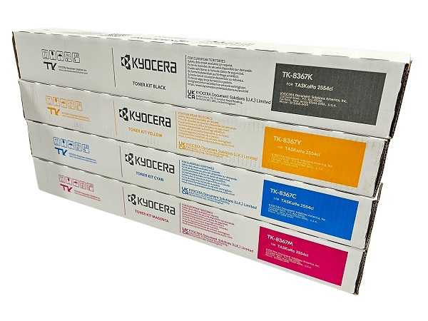 Kyocera TK-8367 (C,M,Y,K) Complete Toner Cartridge Set