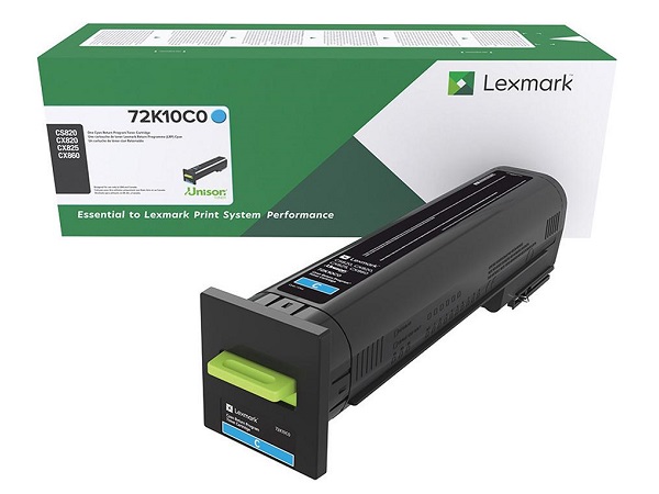Lexmark 72K10C0 Cyan Return Program Toner Cartridge