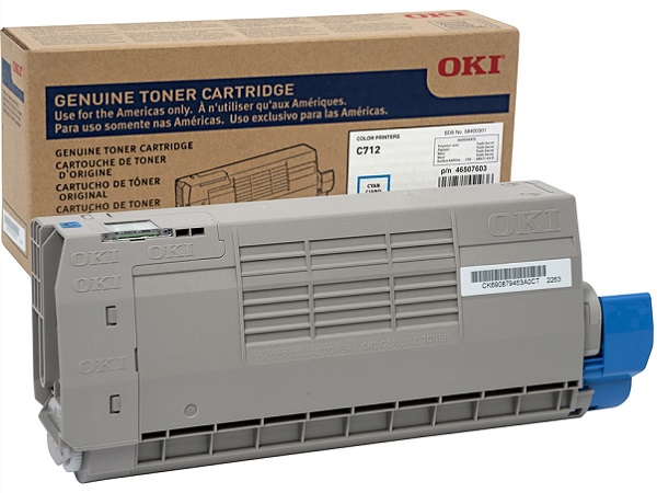 Replacement for OKI 46507603 Printer Toner Cartridge 2-Pack High Capacity Compatible C712 C712dn Laser Toner Cartridge Cyan