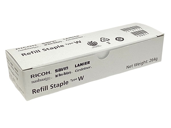 Ricoh 416712 (TYPE W) Staple Cartridge, Box of 4