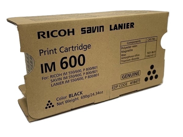 Ricoh 418477 (IM 600) Black Toner Cartridge
