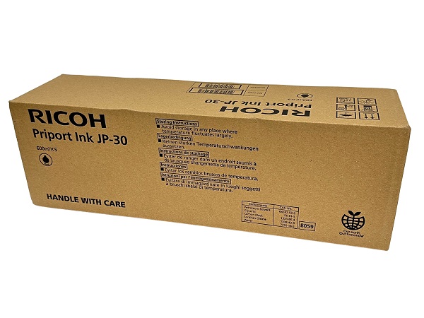 Ricoh JP-30 (817113) Black Ink Cartridge, Box of 5