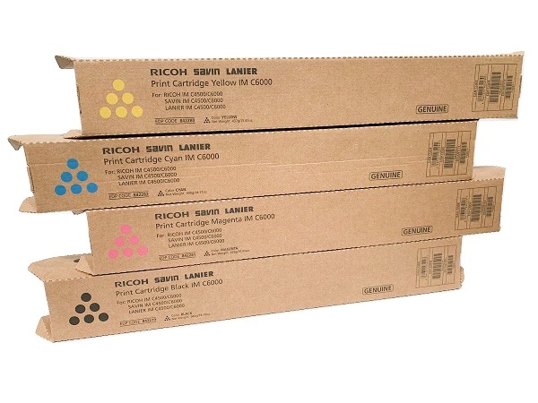 Ricoh IM C6000 / IM C4500 (C,M,Y,K) Complete Toner Set