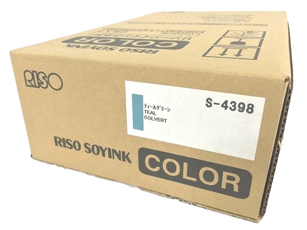 Risograph S-4398 Teal Ink Cartridge Bx / 2